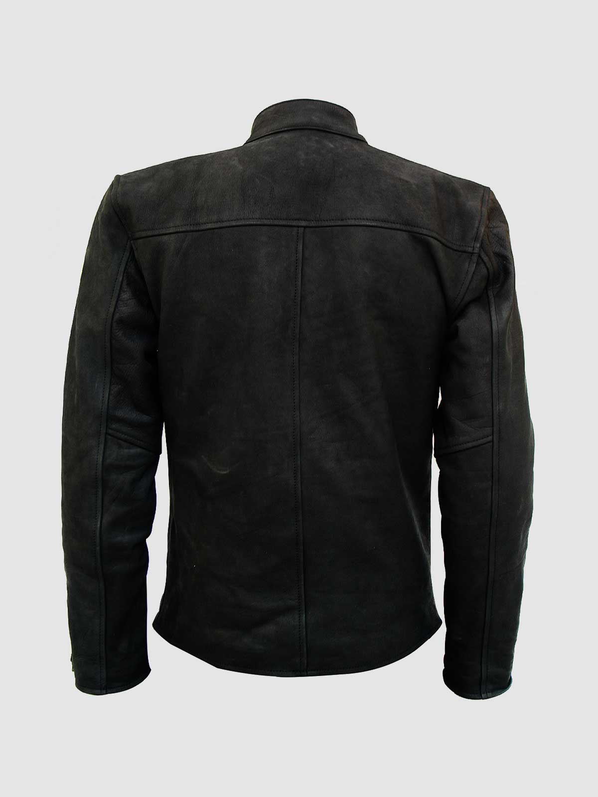 Men's Black Leather Jacket – Classic Casual Style