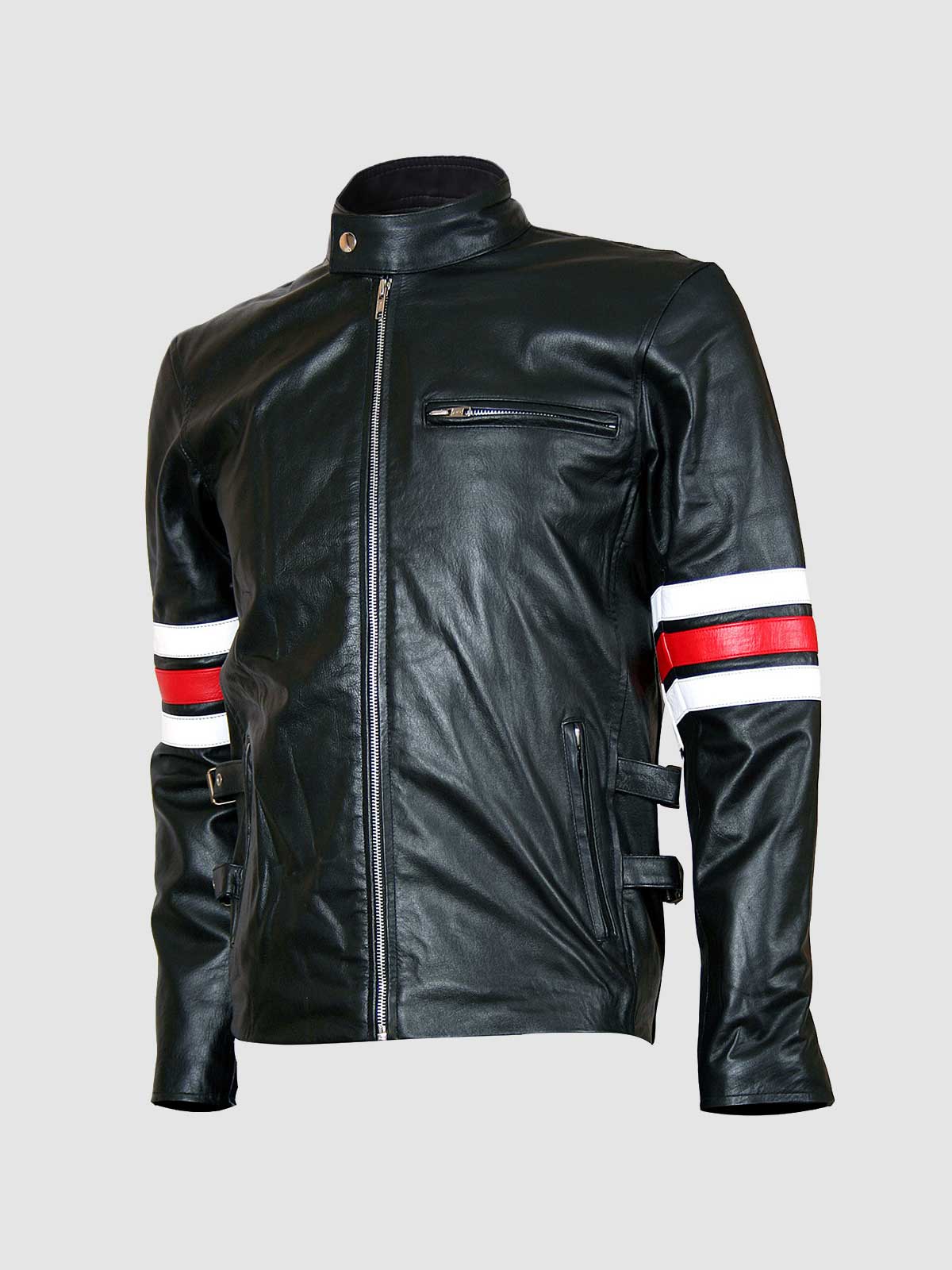 Men's Black Biker Leather Jacket – Motorcycle Casual Style