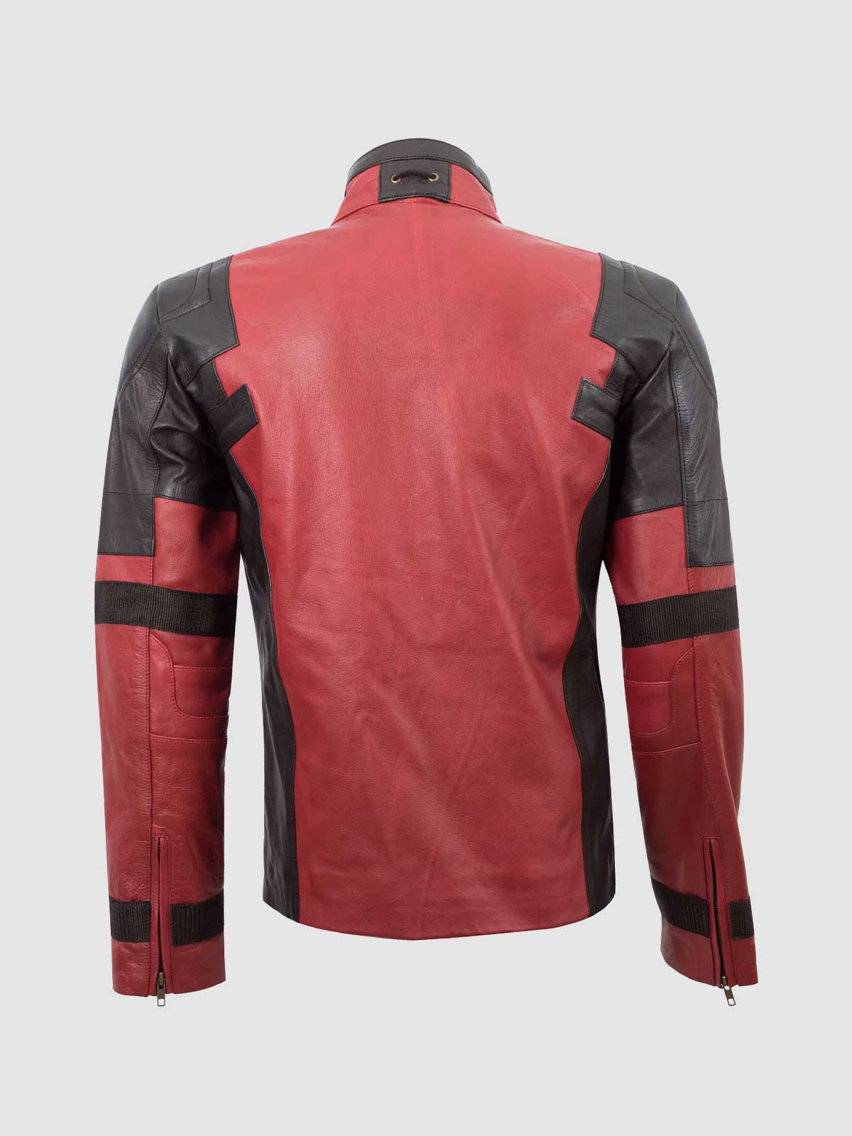 Men's Black & Red Biker Leather Jacket – Motorcycle Casual Style