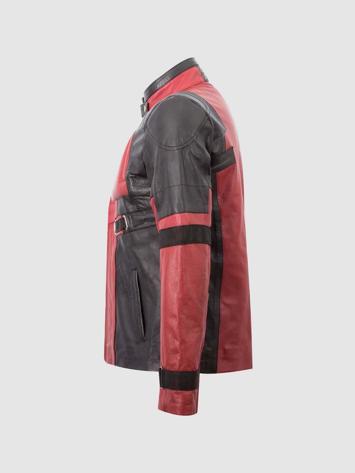 Men's Black & Red Biker Leather Jacket – Motorcycle Casual Style