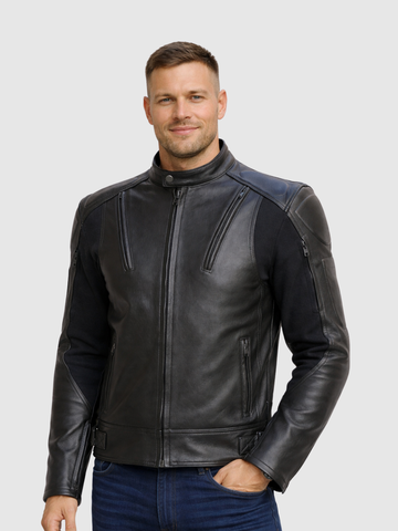 Men's Biker Leather Jacket – Motorcycle Casual Style