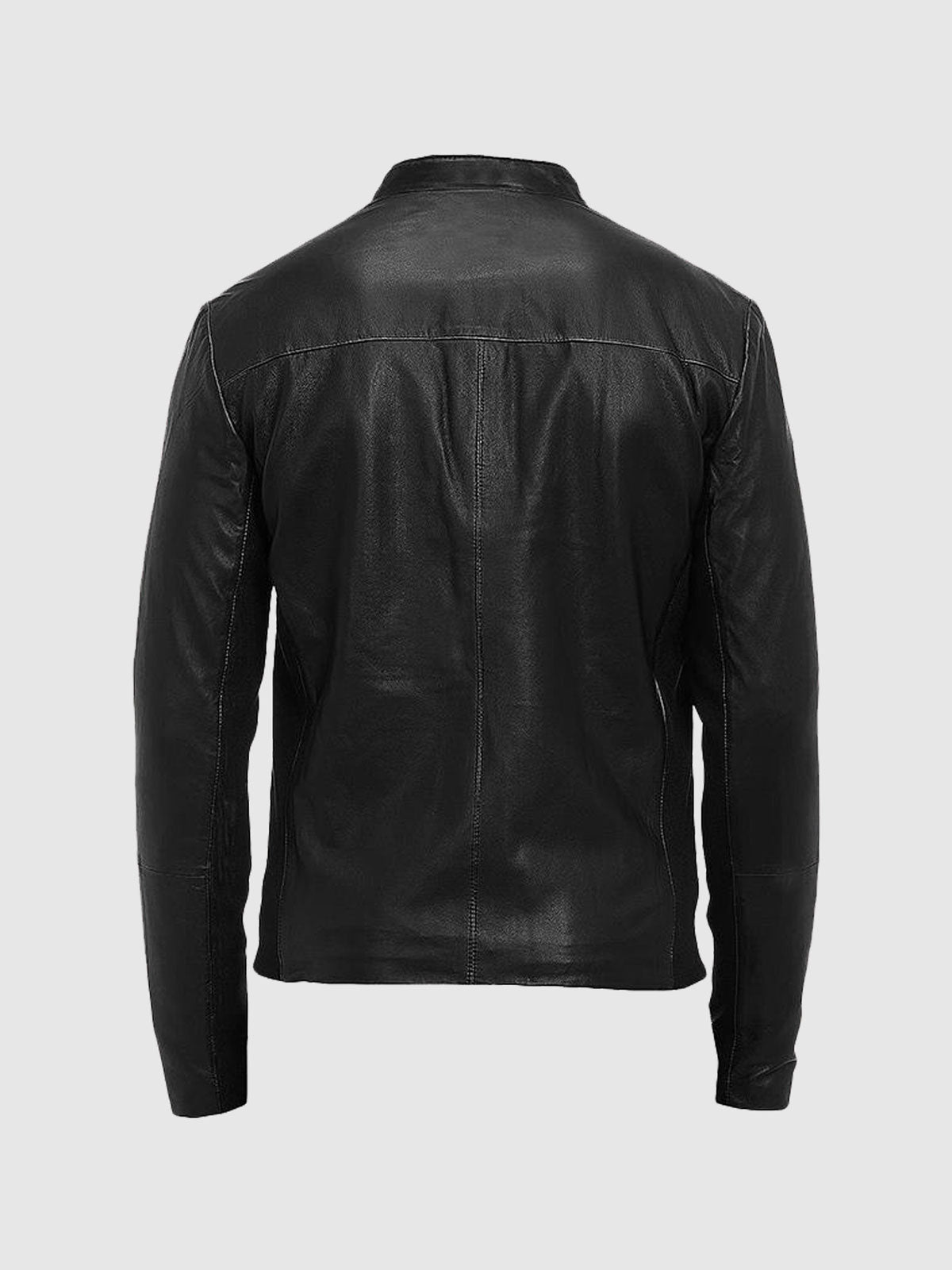 Men's Black Biker Leather Jacket – Motorcycle Casual Style