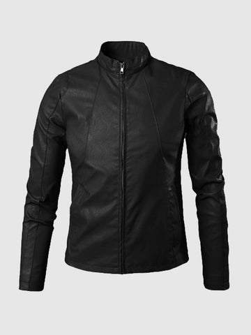 Men's Biker Leather Jacket – Motorcycle Slim Fit Style