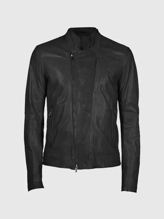 Men's Black Leather Jacket – Classic Casual Style