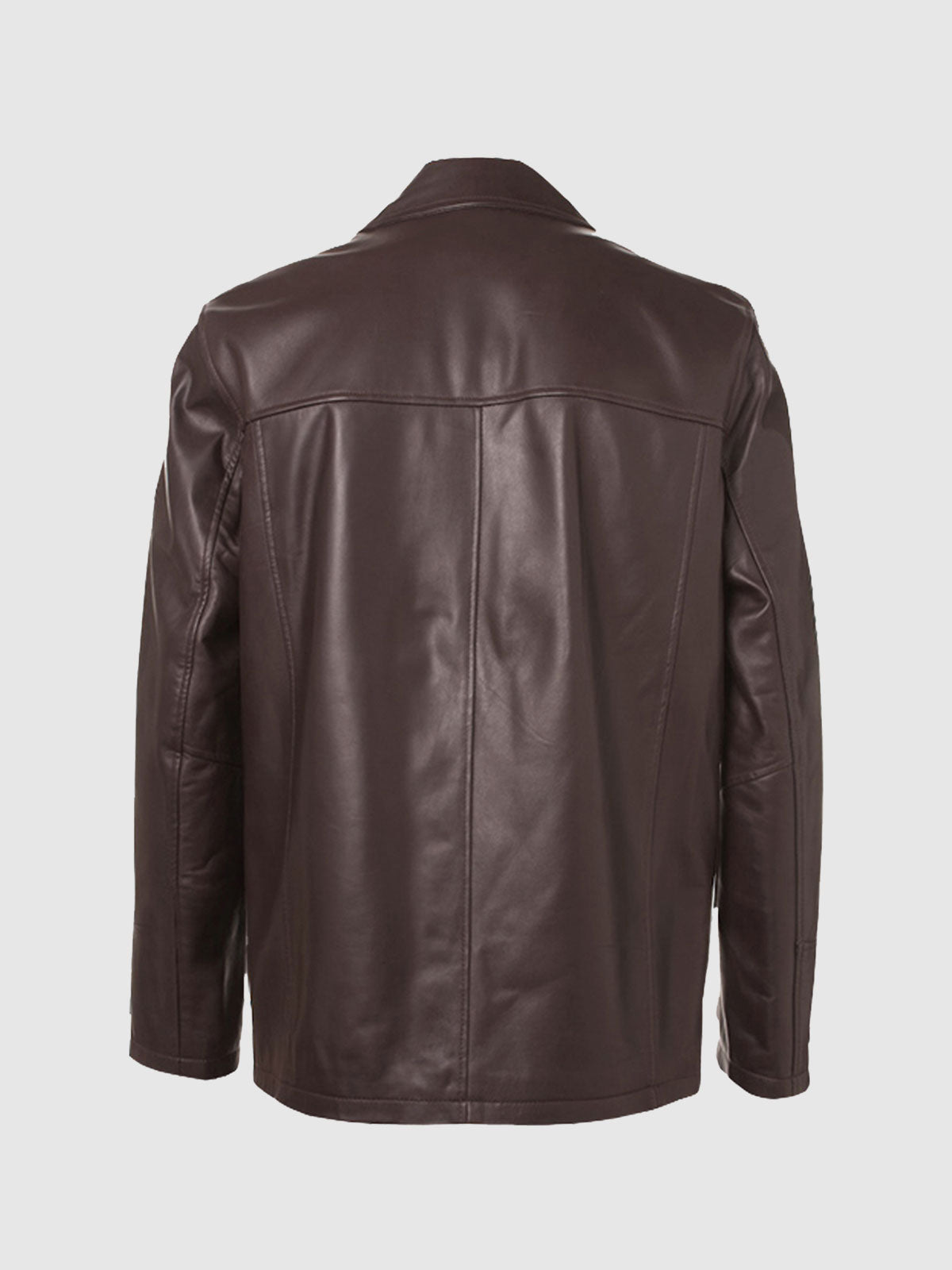 Men's Brown Blazer Leather Jacket – Casual Formal Style