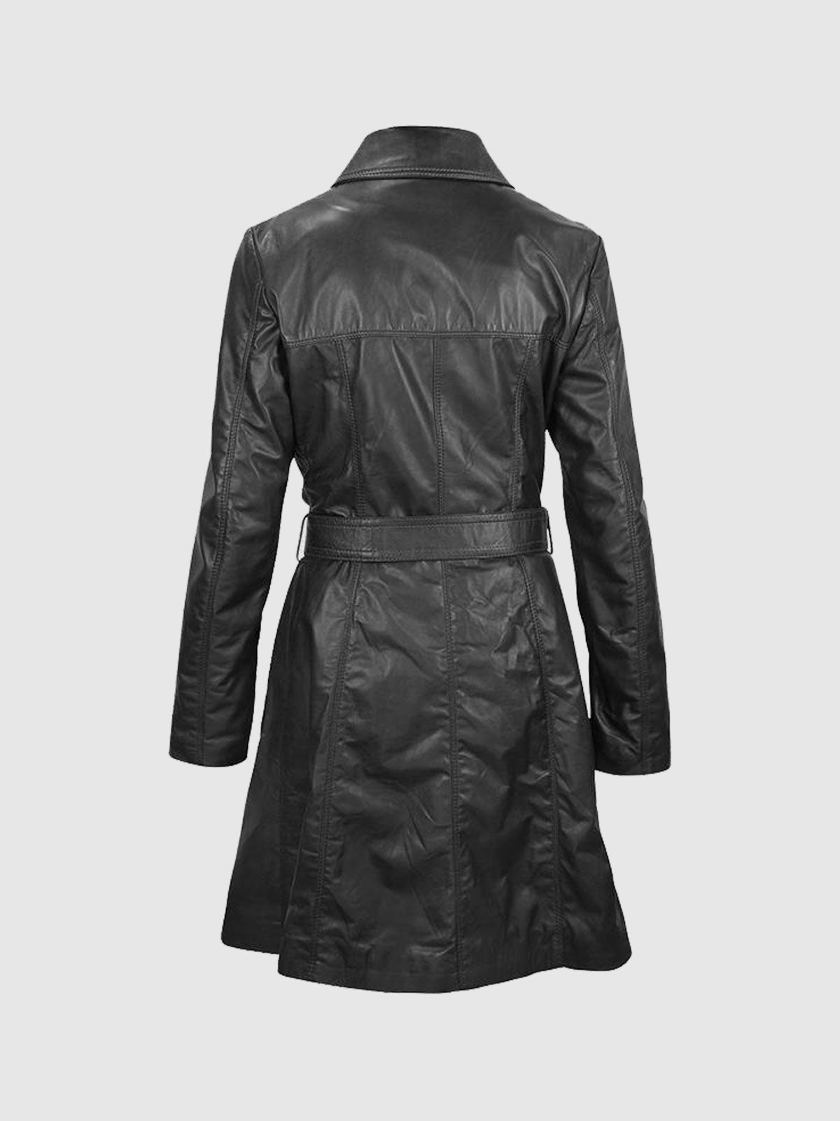 Women's Long Leather Coat – Winter Longline Style