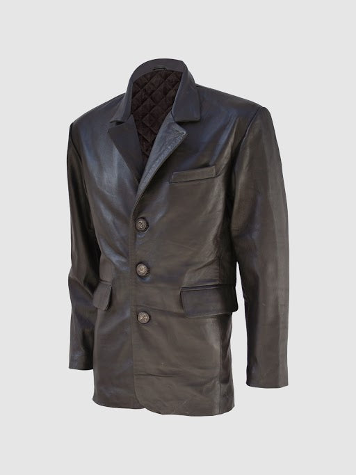 Men's Leather Blazer  – Casual Formal Style