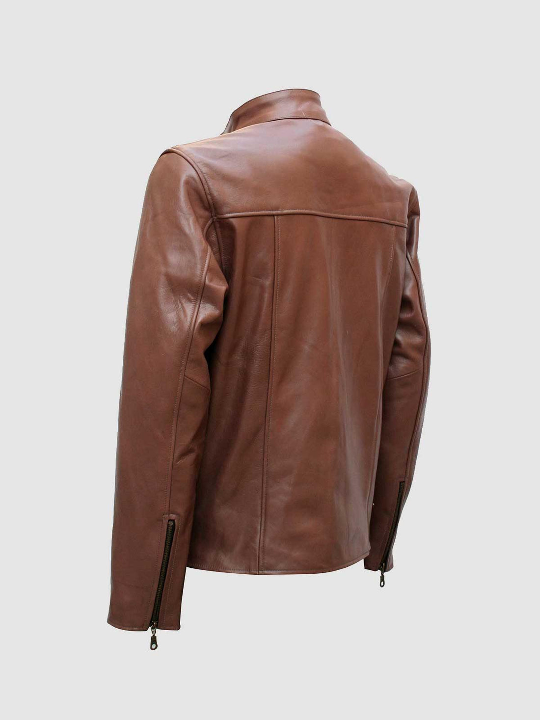 Men's Brown Biker Leather Jacket – Motorcycle Casual Style