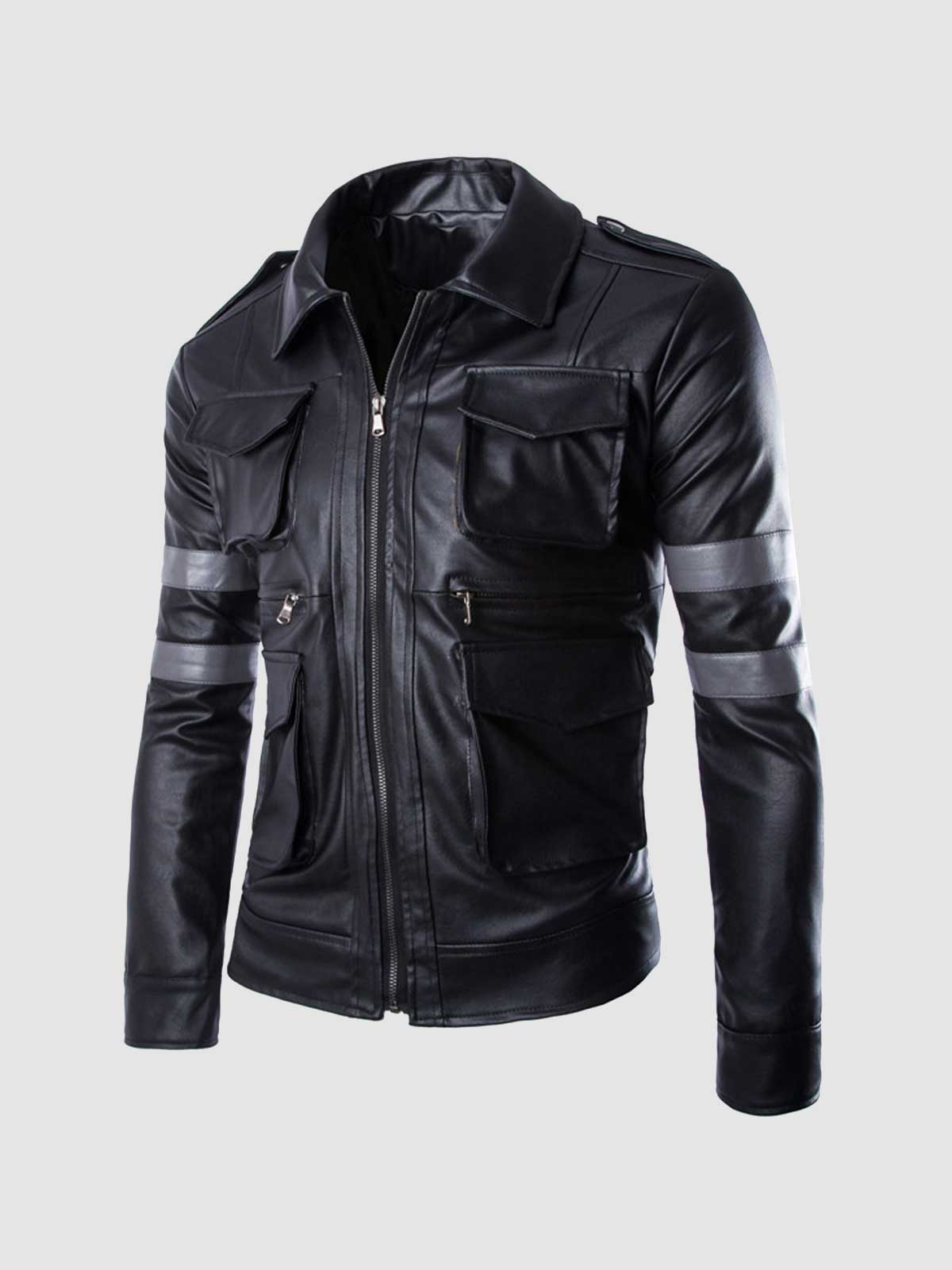 Men's Black Leather Jacket – Classic Casual Style