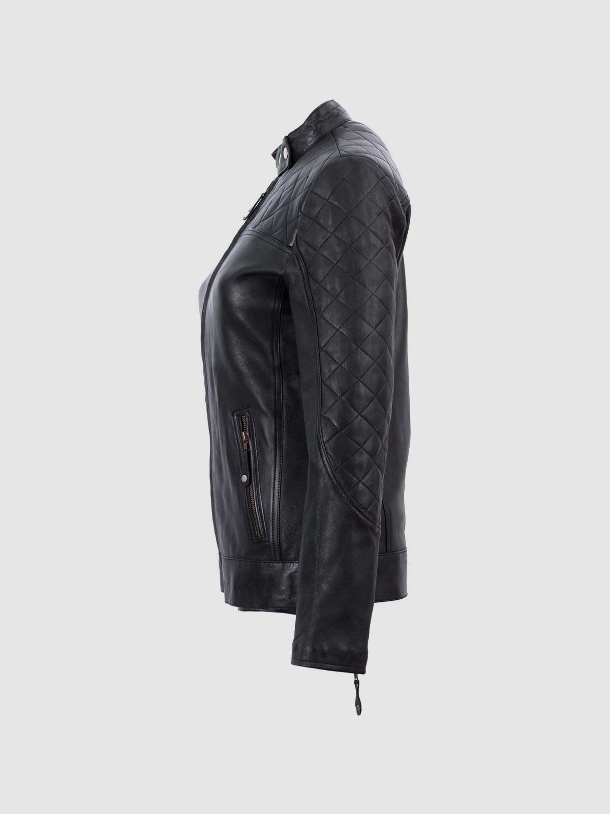 Women's Cafe Racer Leather Jacket – Moto Everyday Casual Style