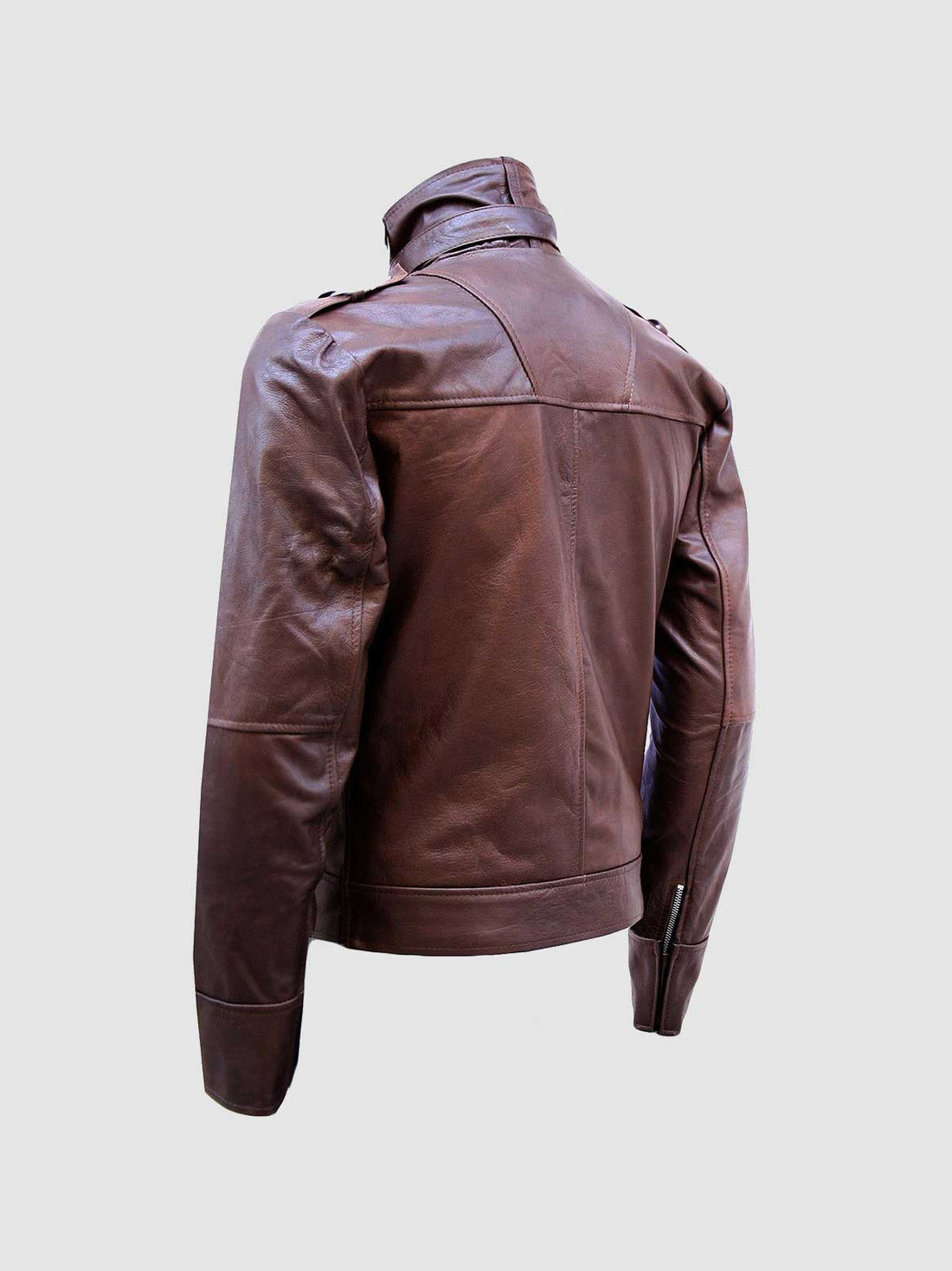 Men's Brown Leather Jacket – Classic Casual Style