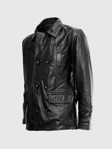 Black Leather Coat – Winter Casual Style