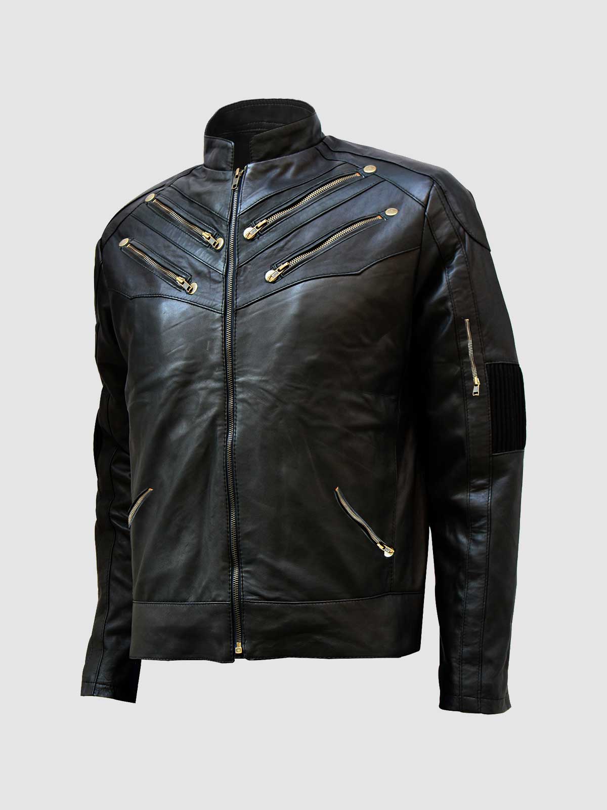 Men's Black Biker Leather Jacket – Motorcycle Casual Style