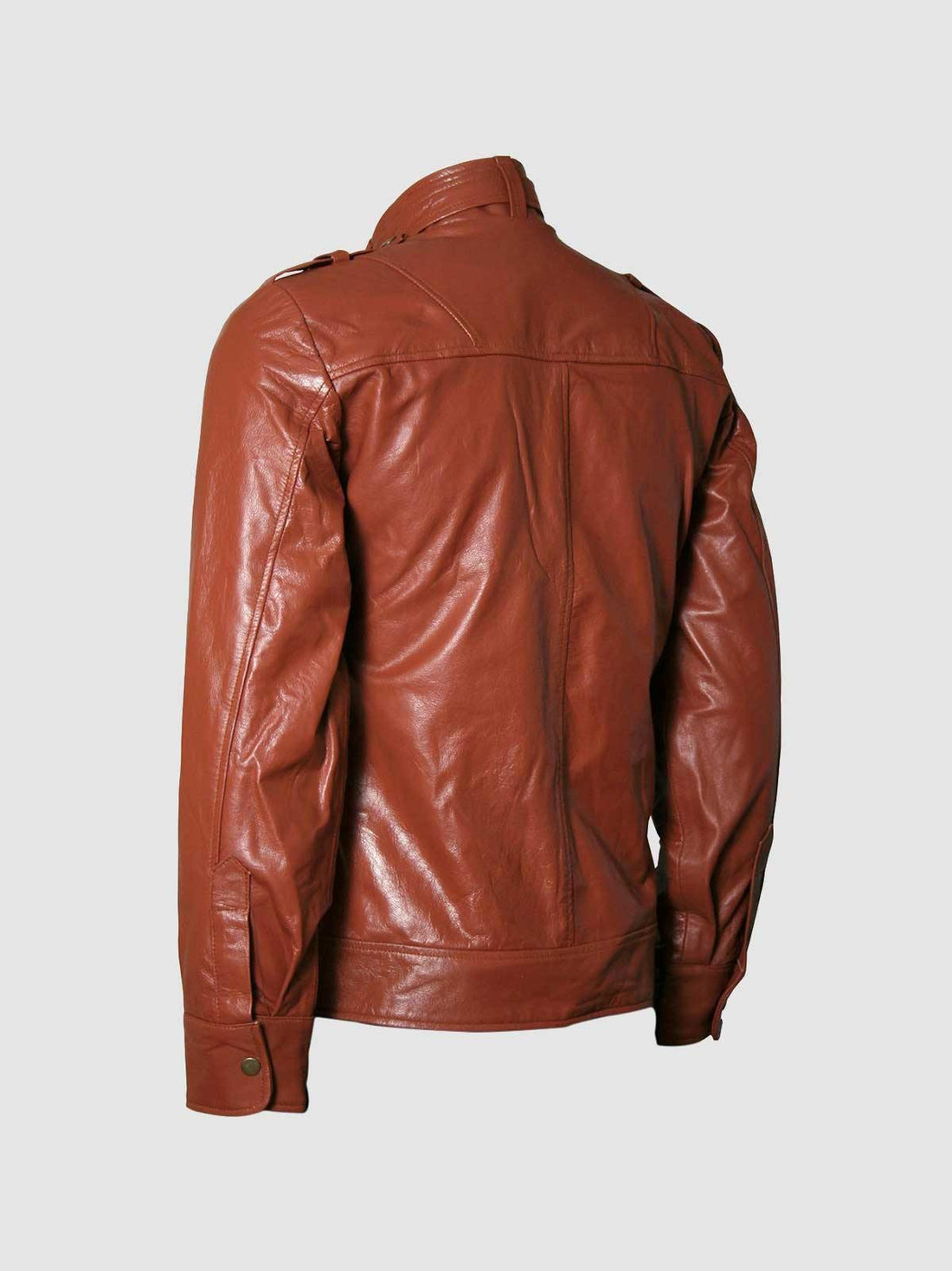 Men's Brown Biker Leather Jacket – Motorcycle Casual Style