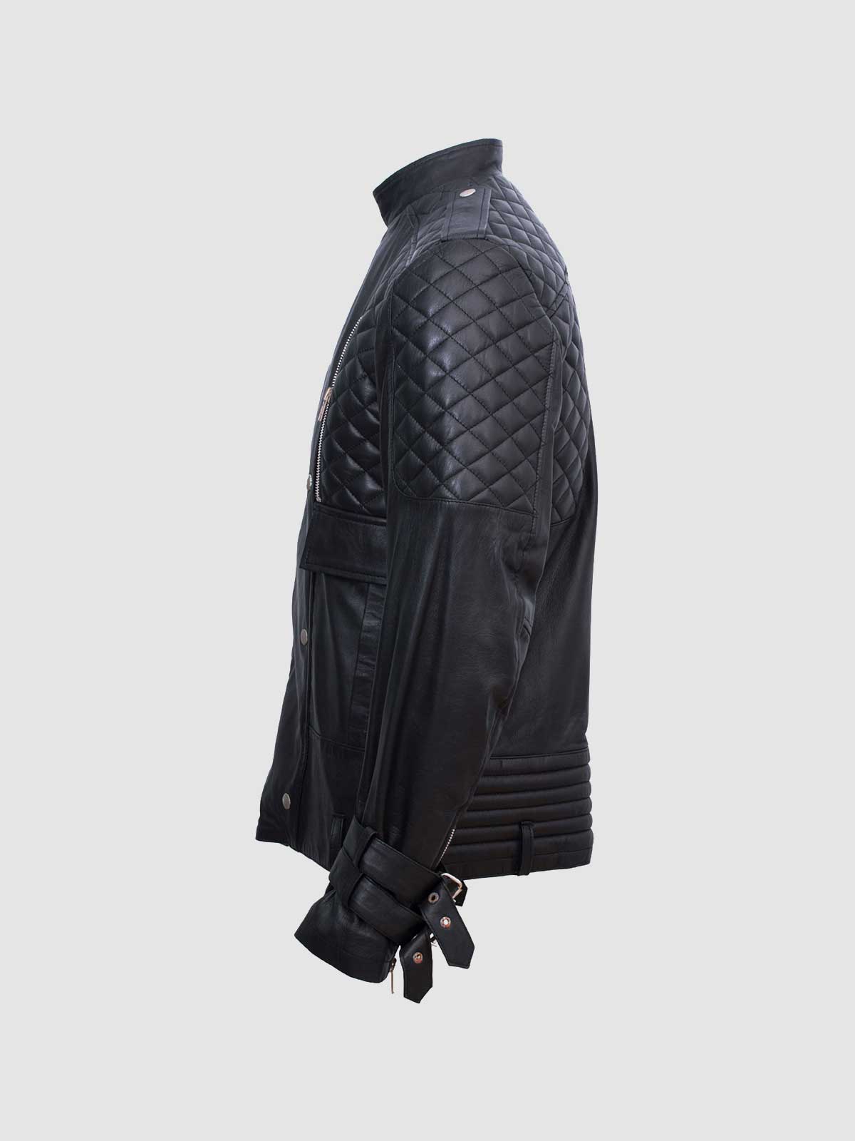 Men's Black Biker Leather Jacket – Motorcycle Casual Style