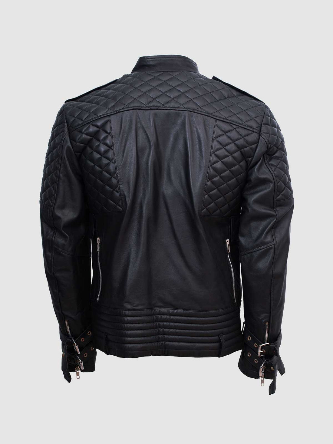 Men's Black Biker Leather Jacket – Motorcycle Casual Style