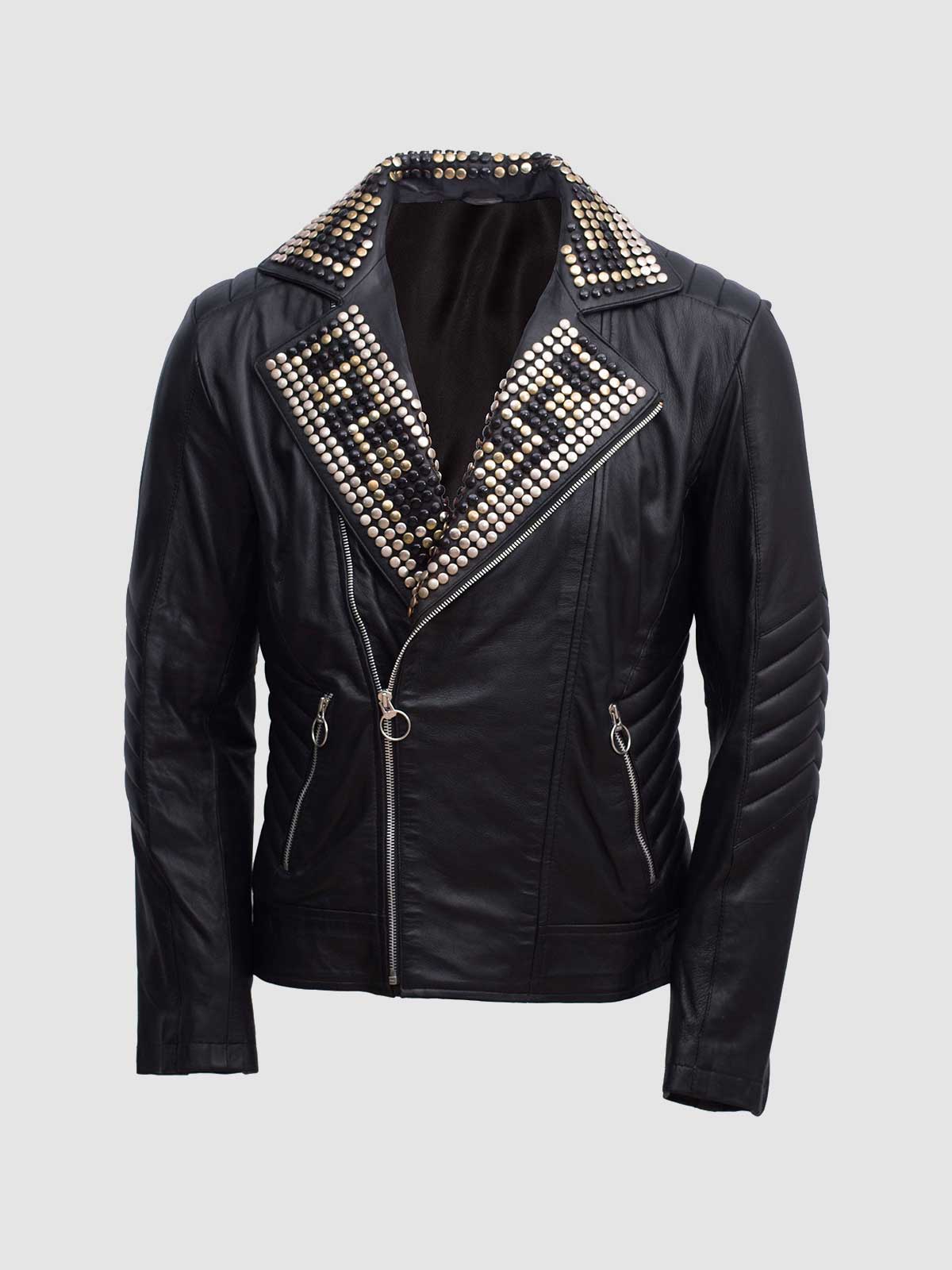 Men's Quilted Leather Jacket – Slim Fit Winter Style