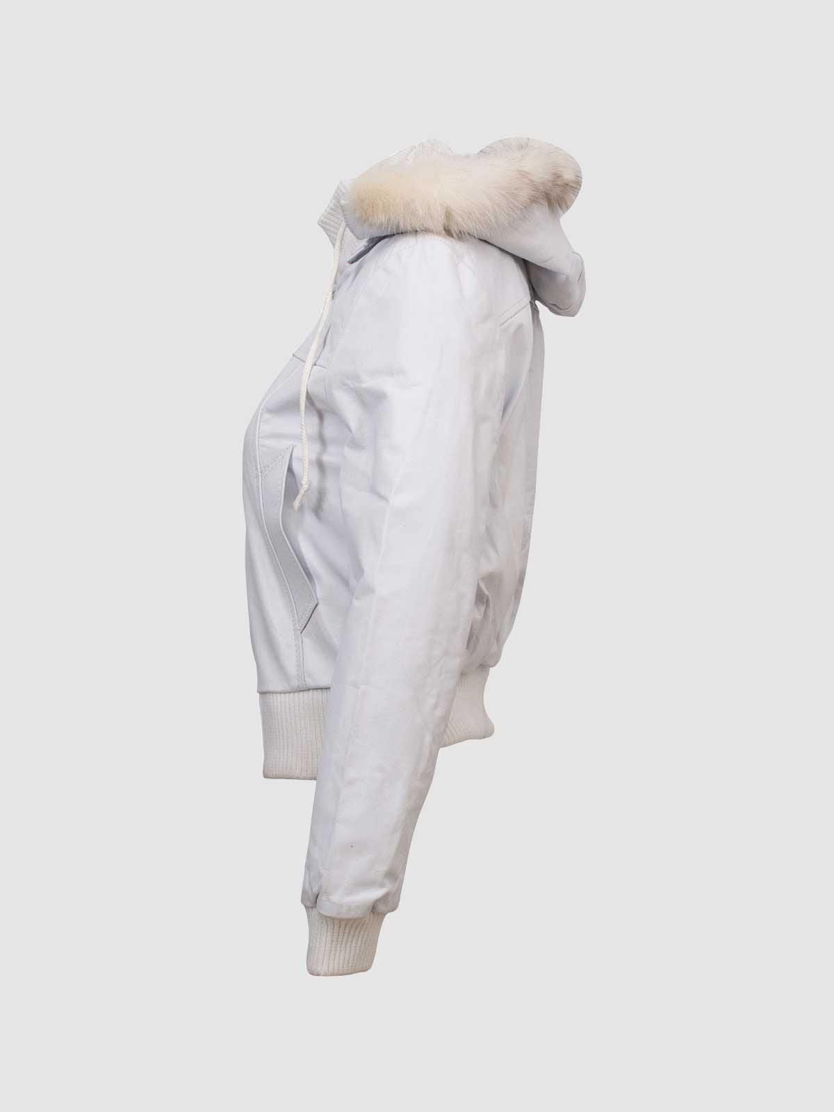 Women's White Leather Jacket – Classic Casual Style