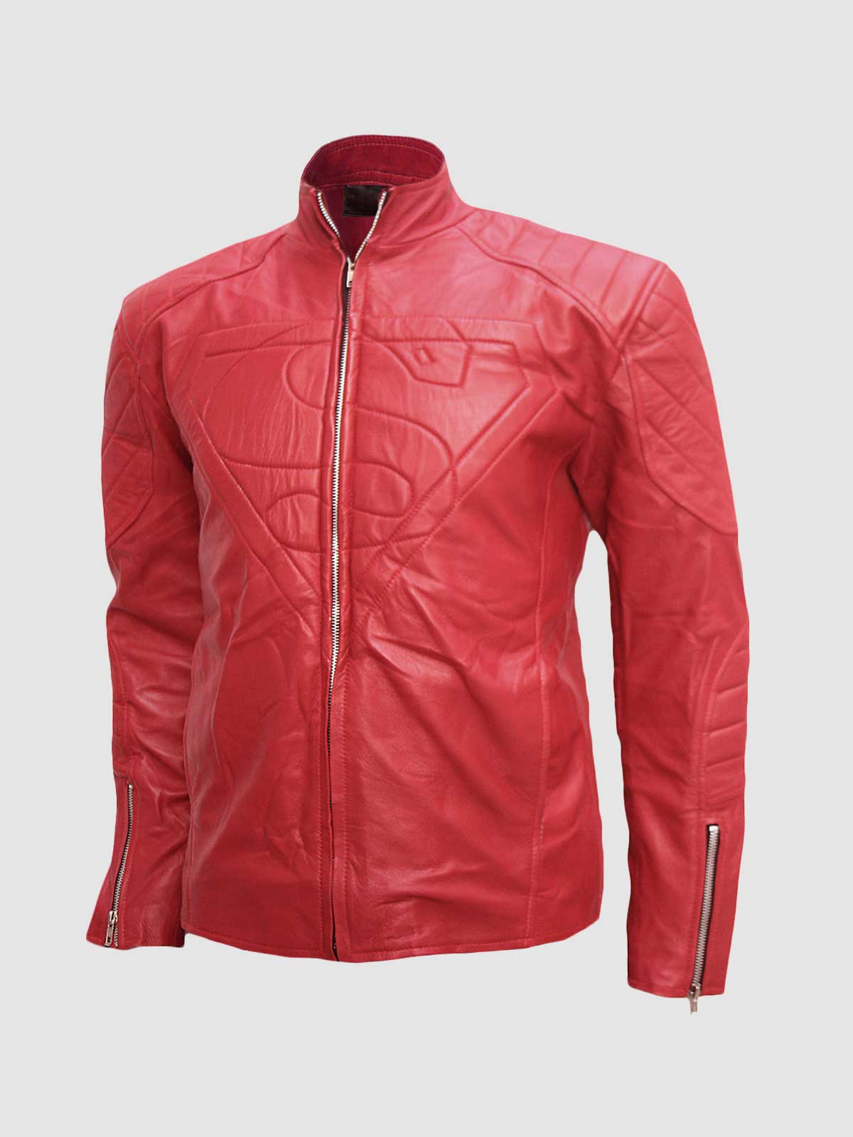 Red Biker Leather Jacket – Motorcycle Casual Style