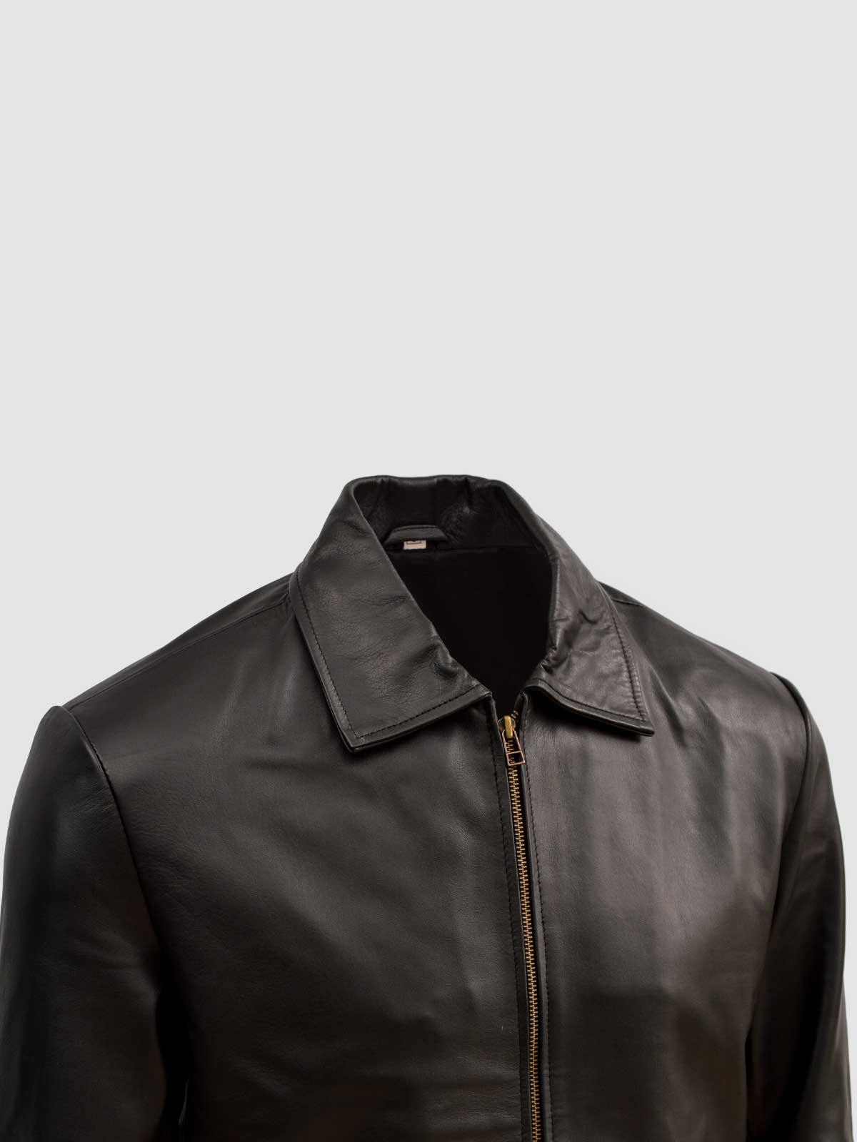 Men's Black Biker Leather Jacket – Motorcycle Casual Style