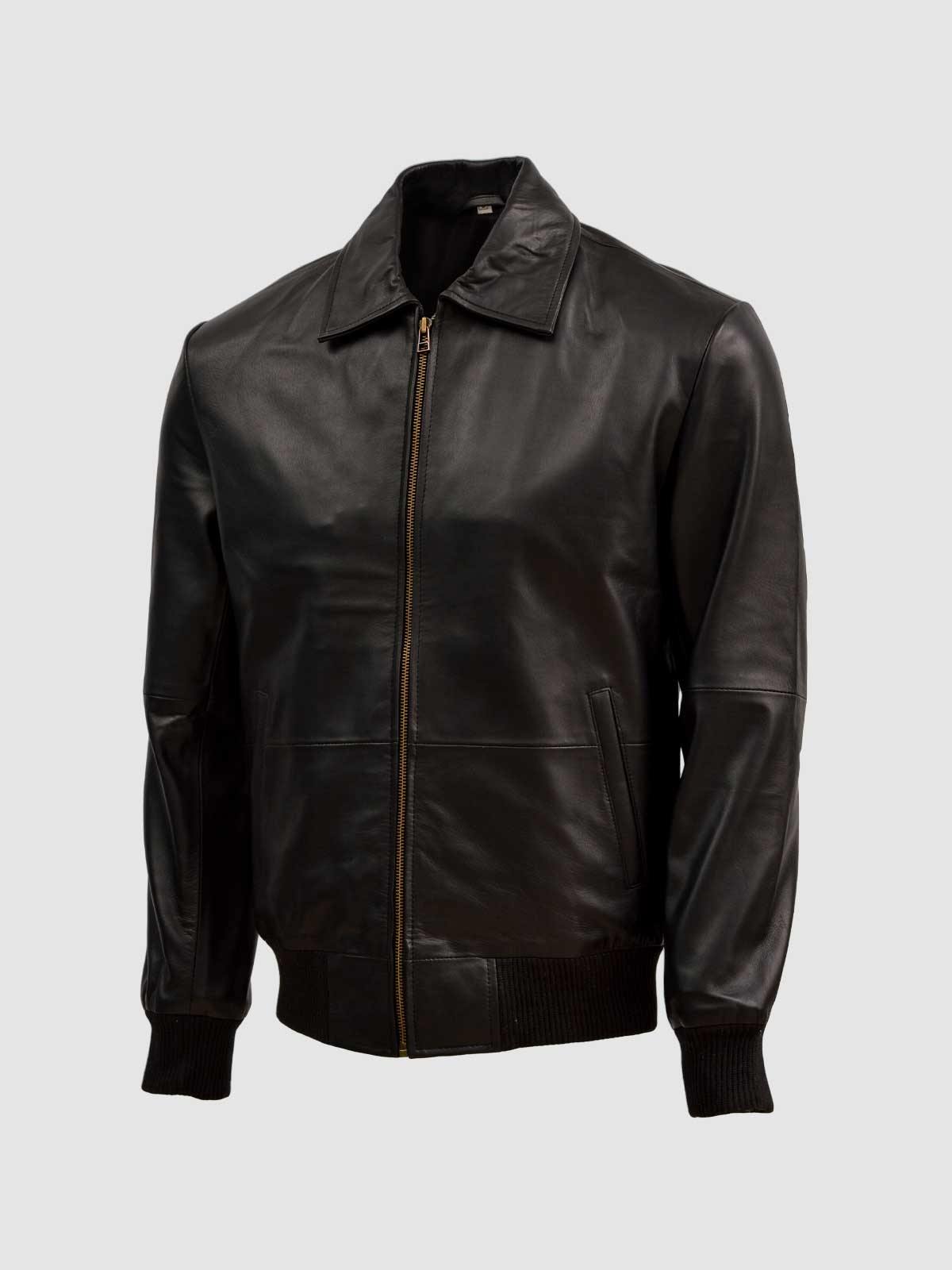 Men's Black Biker Leather Jacket – Motorcycle Casual Style