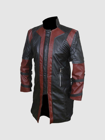Men's Black Leather Coat – Classic Celebrity Style