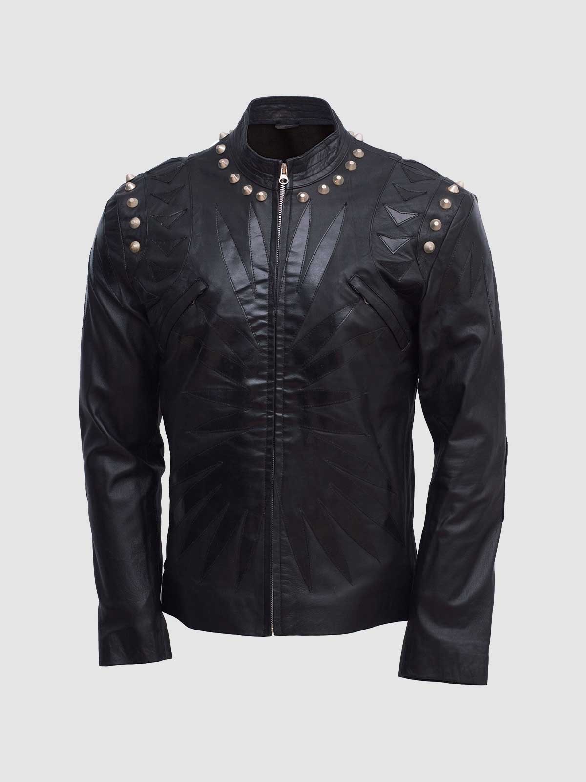 Men's Black Leather Jacket – Classic Casual Style