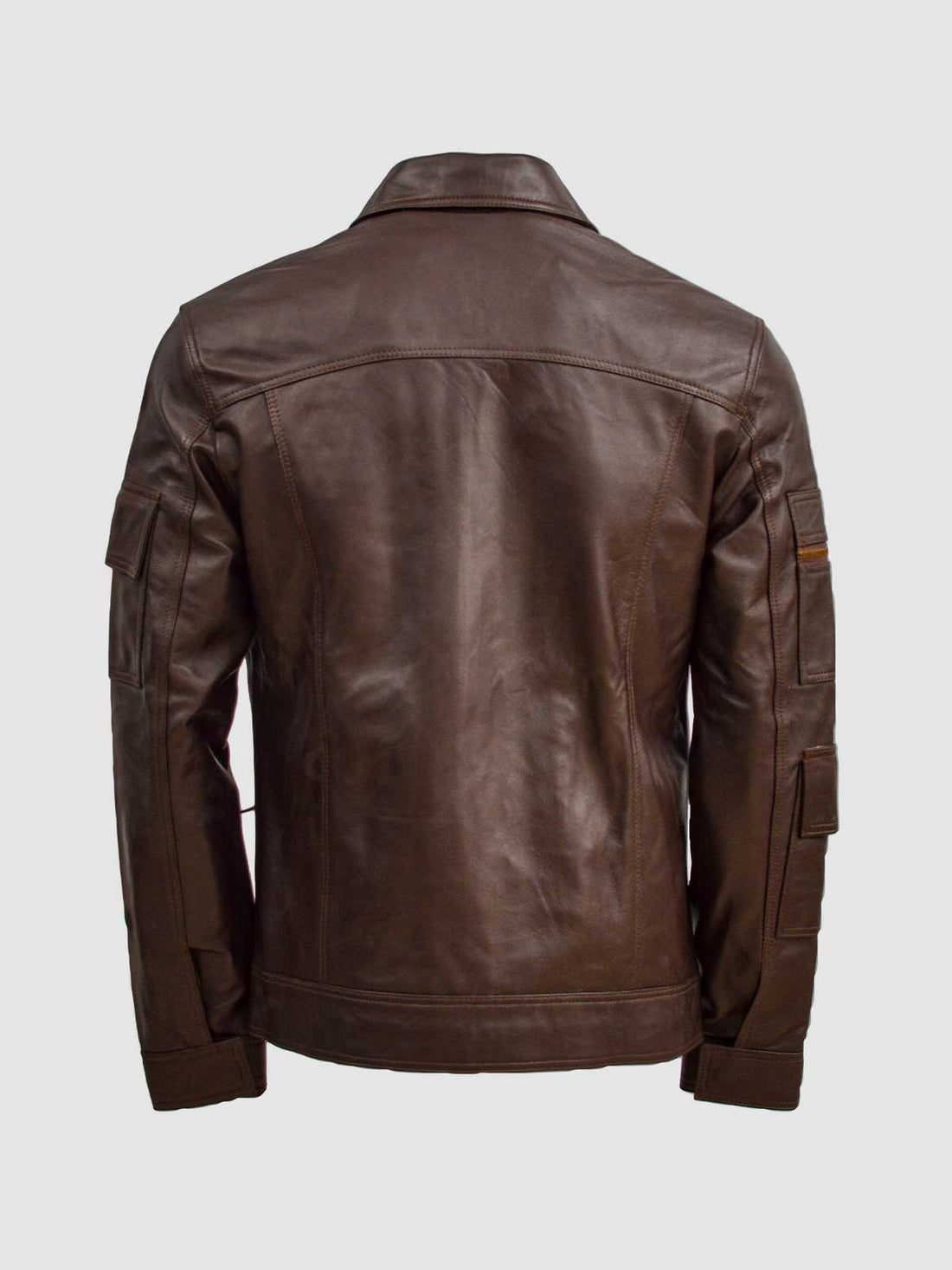 Men's Brown Leather Jacket – Classic Casual Style