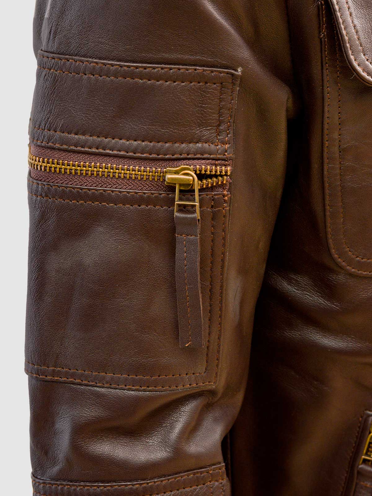 Men's Brown Leather Jacket – Classic Casual Style