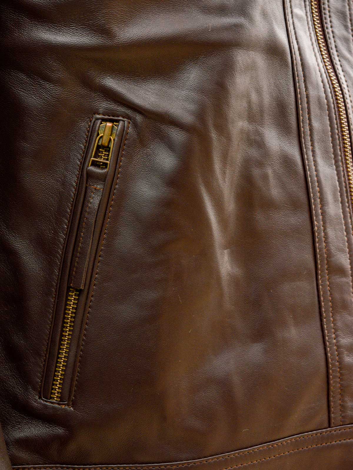 Men's Brown Leather Jacket – Classic Casual Style