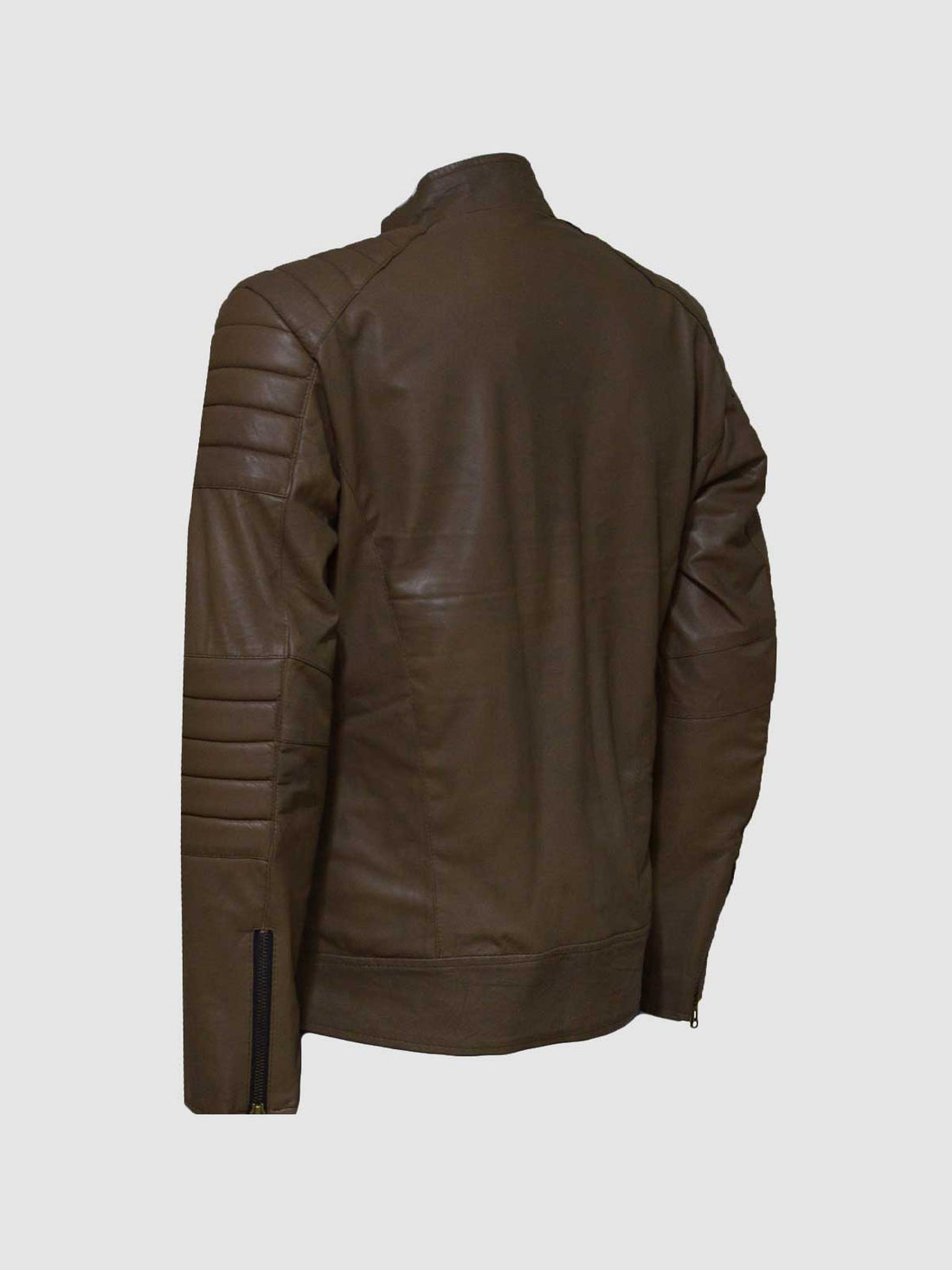 Men's Brown Biker Leather Jacket – Motorcycle Casual Style