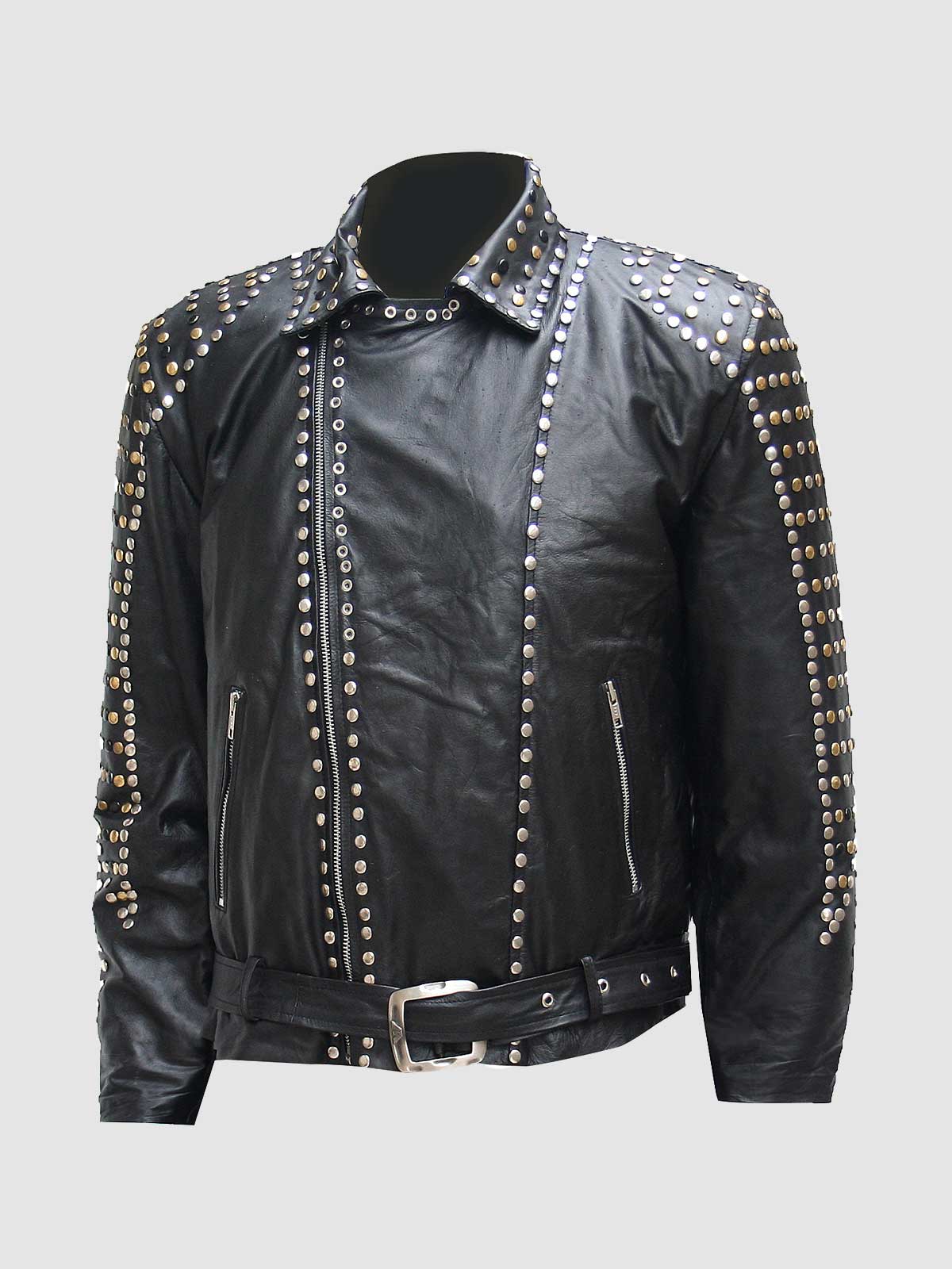 Men's Black Biker Leather Jacket – Motorcycle Casual Style