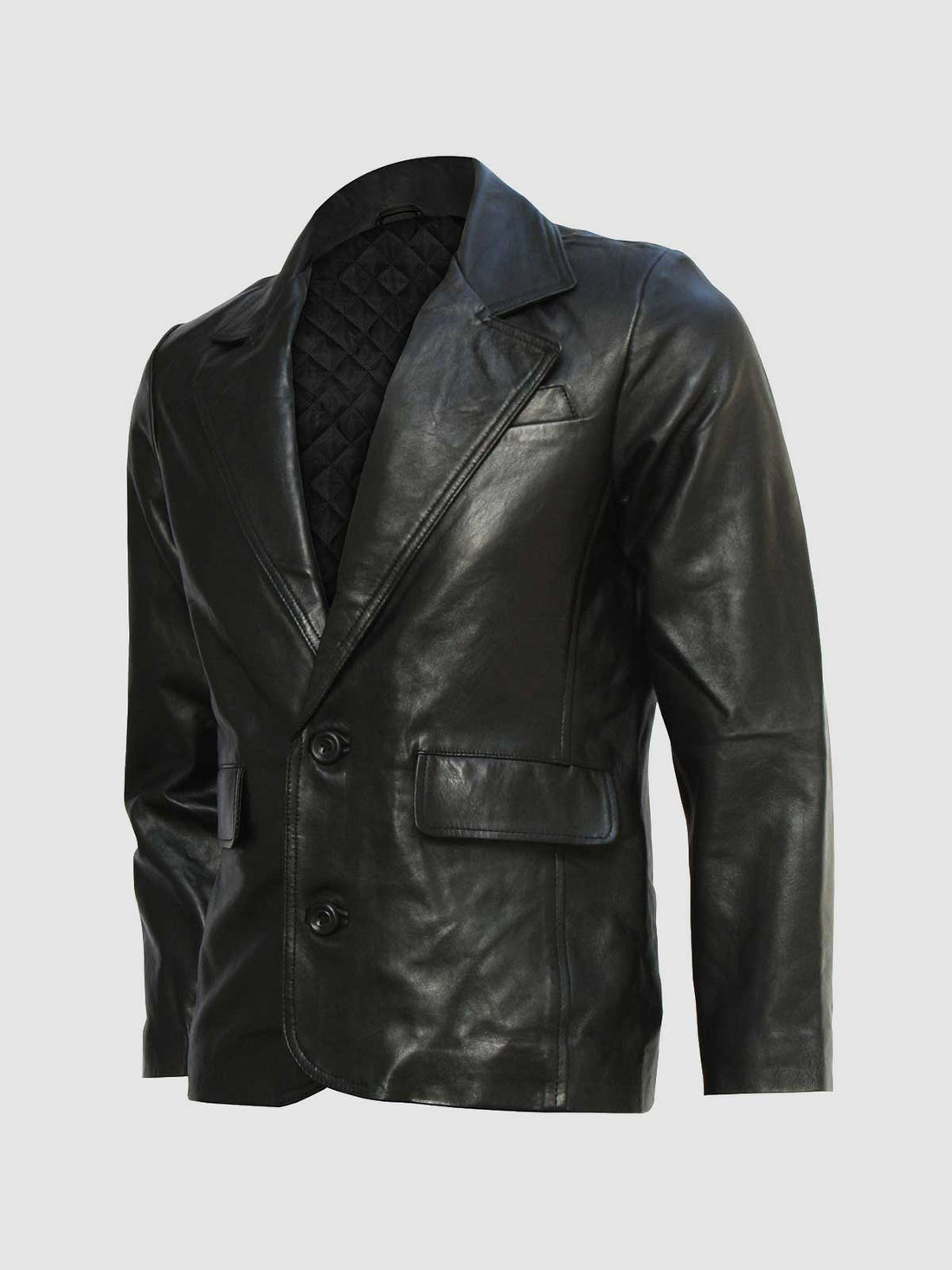 Men's Black Leather Coat – Winter Casual Style