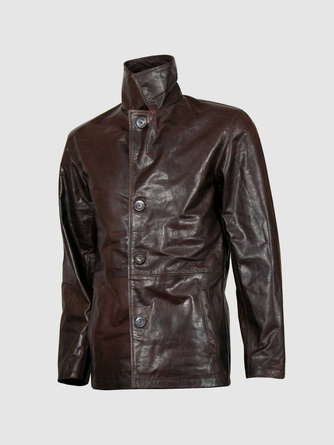 Men's Black Blazer Leather Jacket – Casual Formal Style
