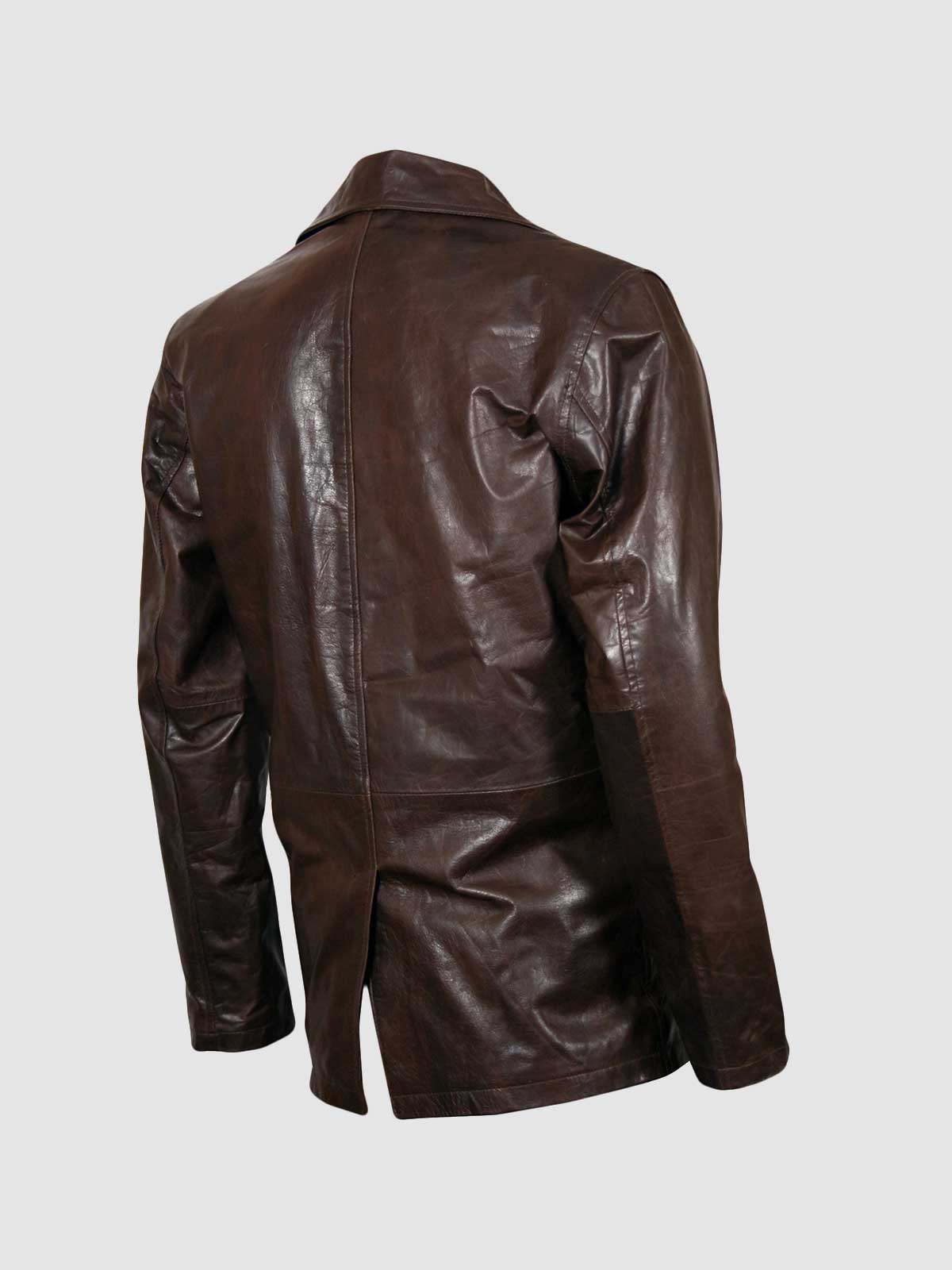 Men's Black Blazer Leather Jacket – Casual Formal Style