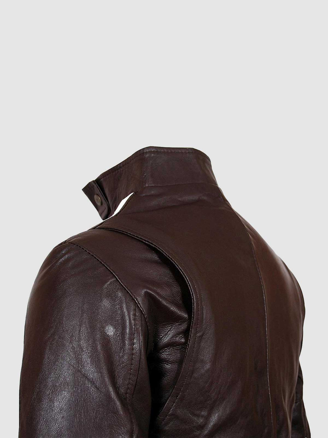 Men's Brown Quilted Leather Jacket – Slim Fit Winter Style