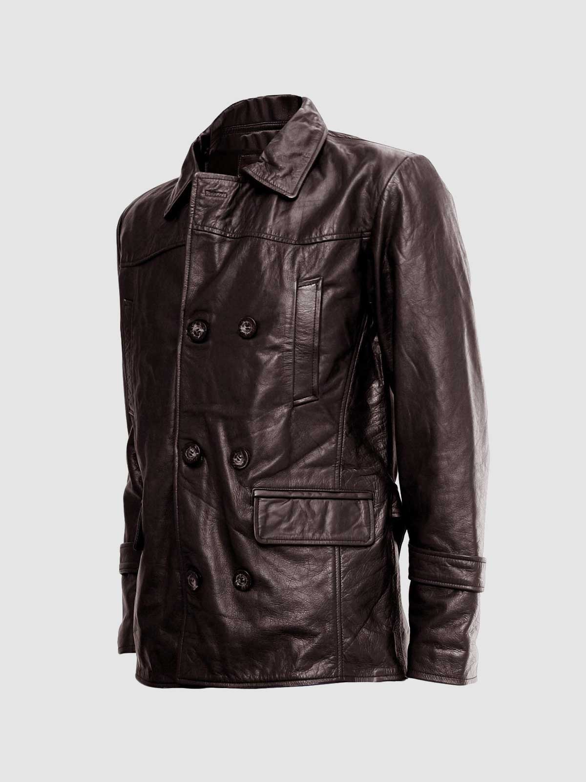 Men's Brown Leather Jacket – Classic Casual Style