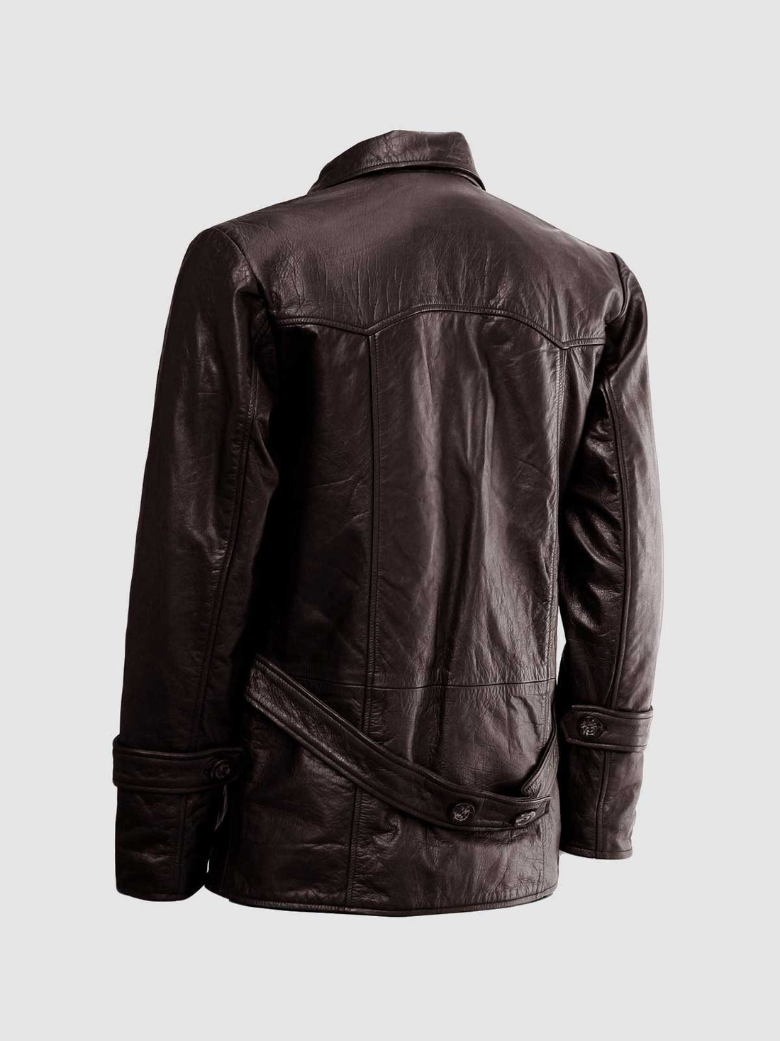 Men's Brown Leather Jacket – Classic Casual Style