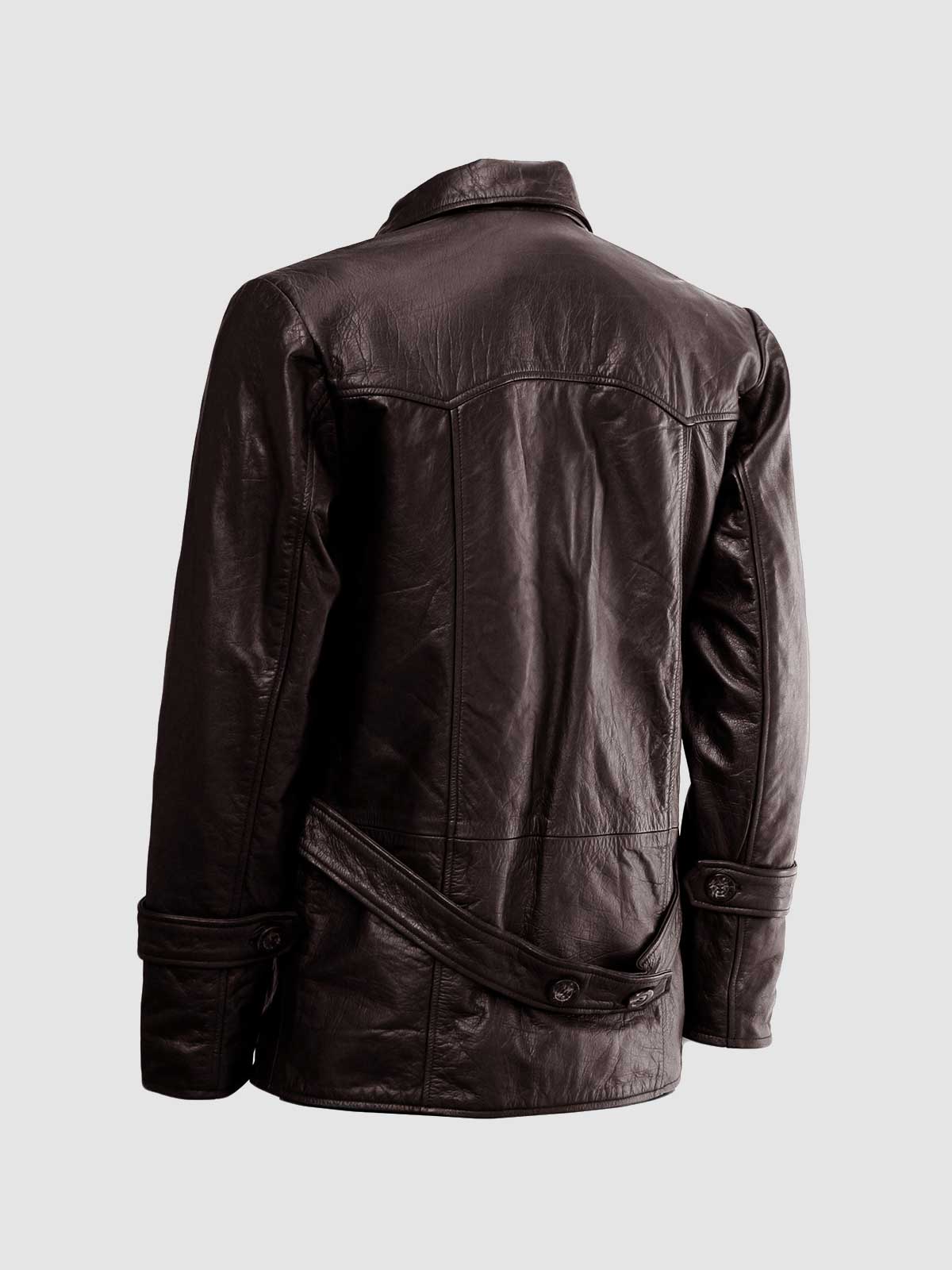 Men's Brown Leather Jacket – Classic Casual Style