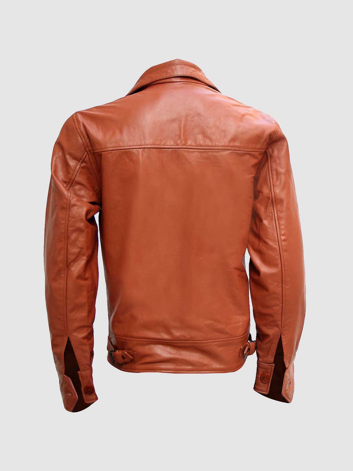 Men's Tan Leather Jacket – Vintage Celebrity Style