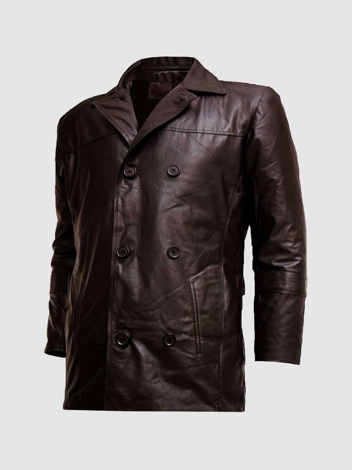 Men's Brown Leather Jacket – Classic Casual Style