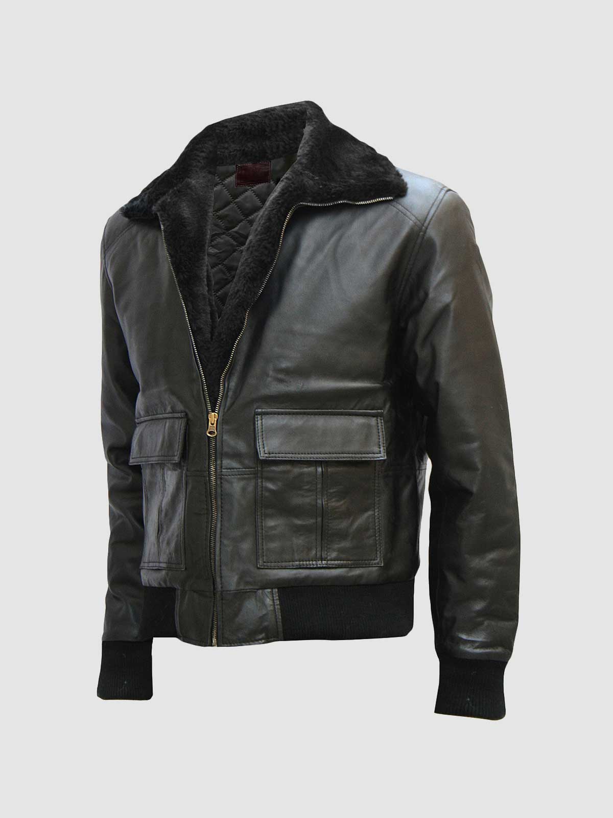 Men's Quilted Leather Jacket – Slim Fit Winter Style