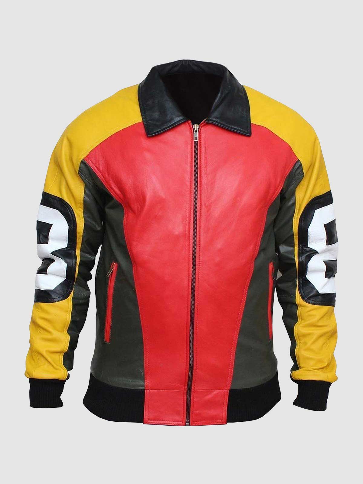 Men's Bomber Leather Jacket – Casual Streetwear Style