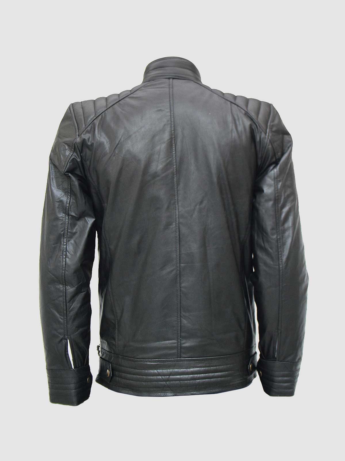 Men's Black Biker Leather Jacket – Motorcycle Casual Style
