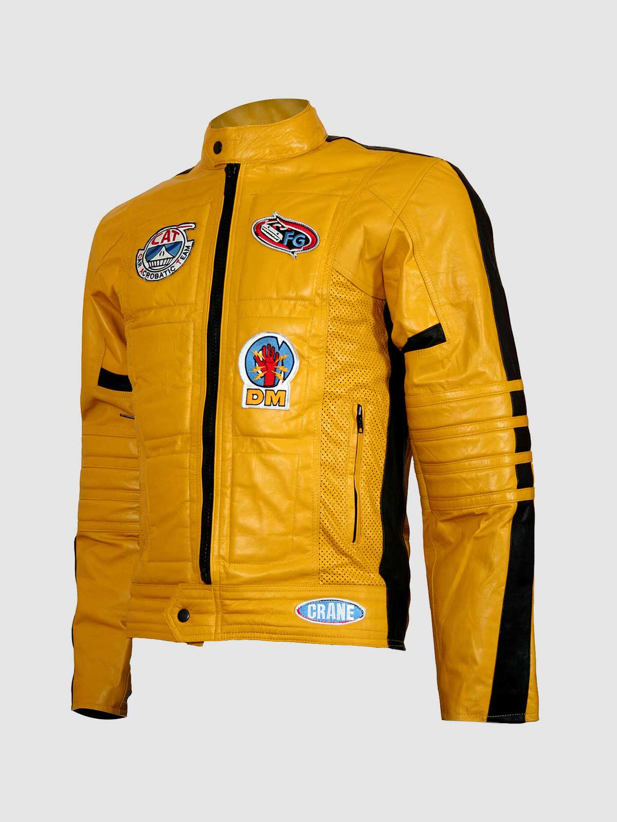 Men's Yellow Biker Leather Jacket – Motorcycle Casual Style
