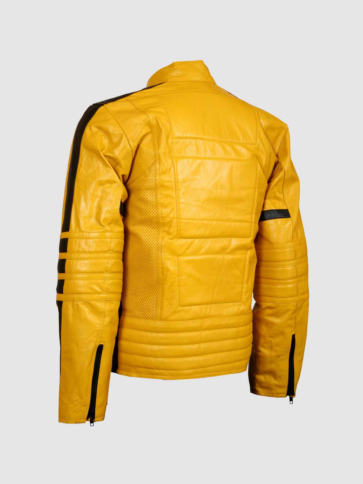 Men's Yellow Biker Leather Jacket – Motorcycle Casual Style