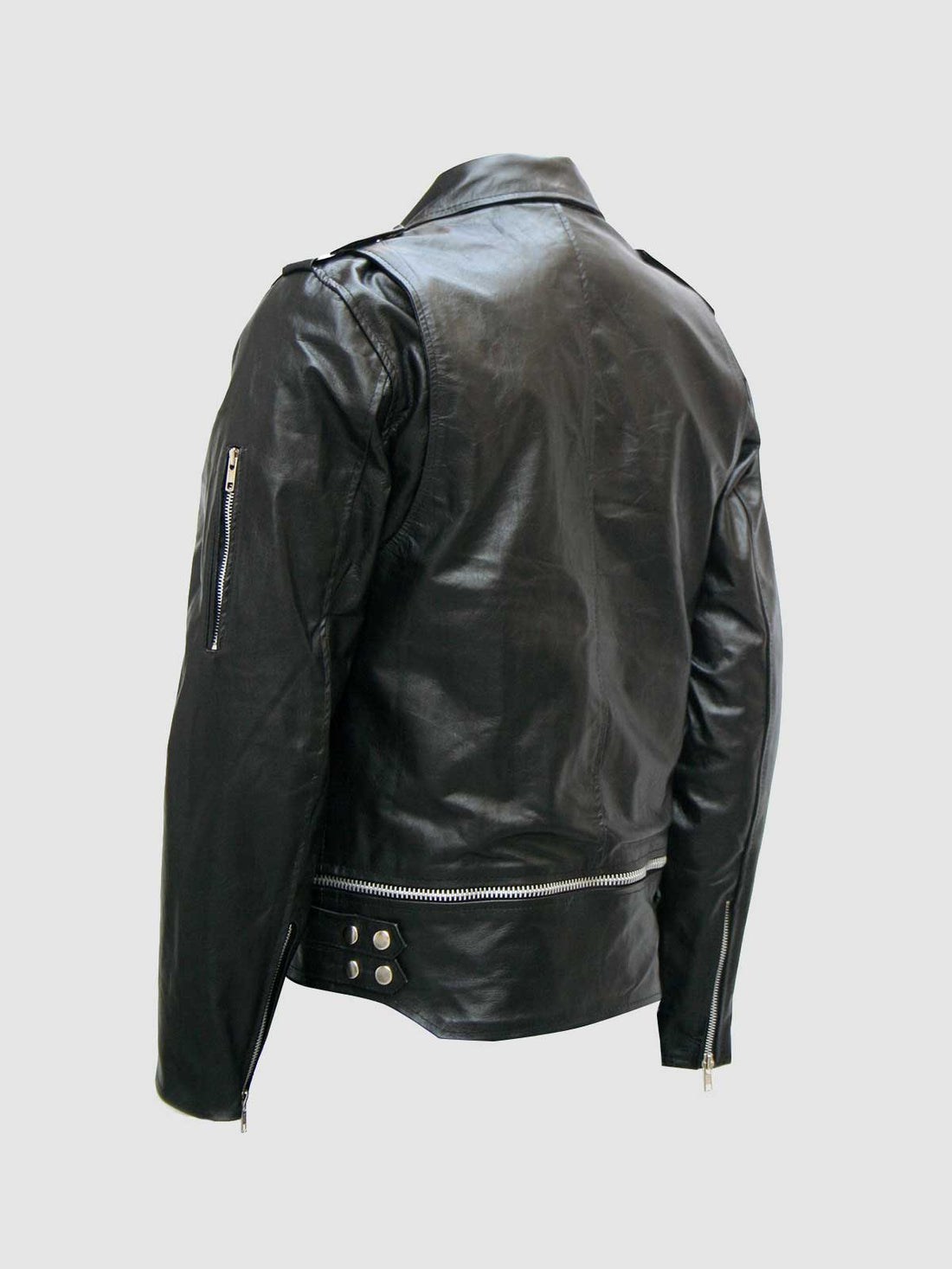 Men's Black Biker Leather Jacket – Motorcycle Casual Style