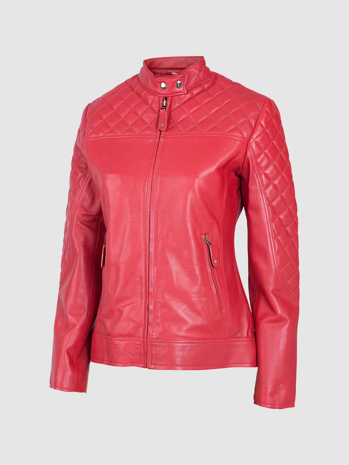 Women's Cafe Racer Leather Jacket – Moto Everyday Casual Style