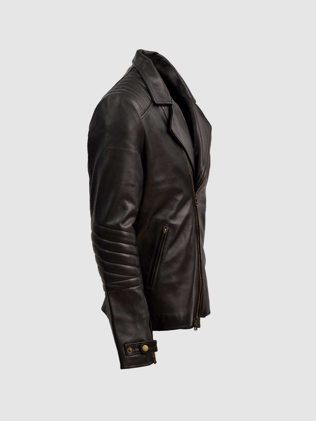 Men's Black Biker Leather Jacket – Motorcycle Casual Style