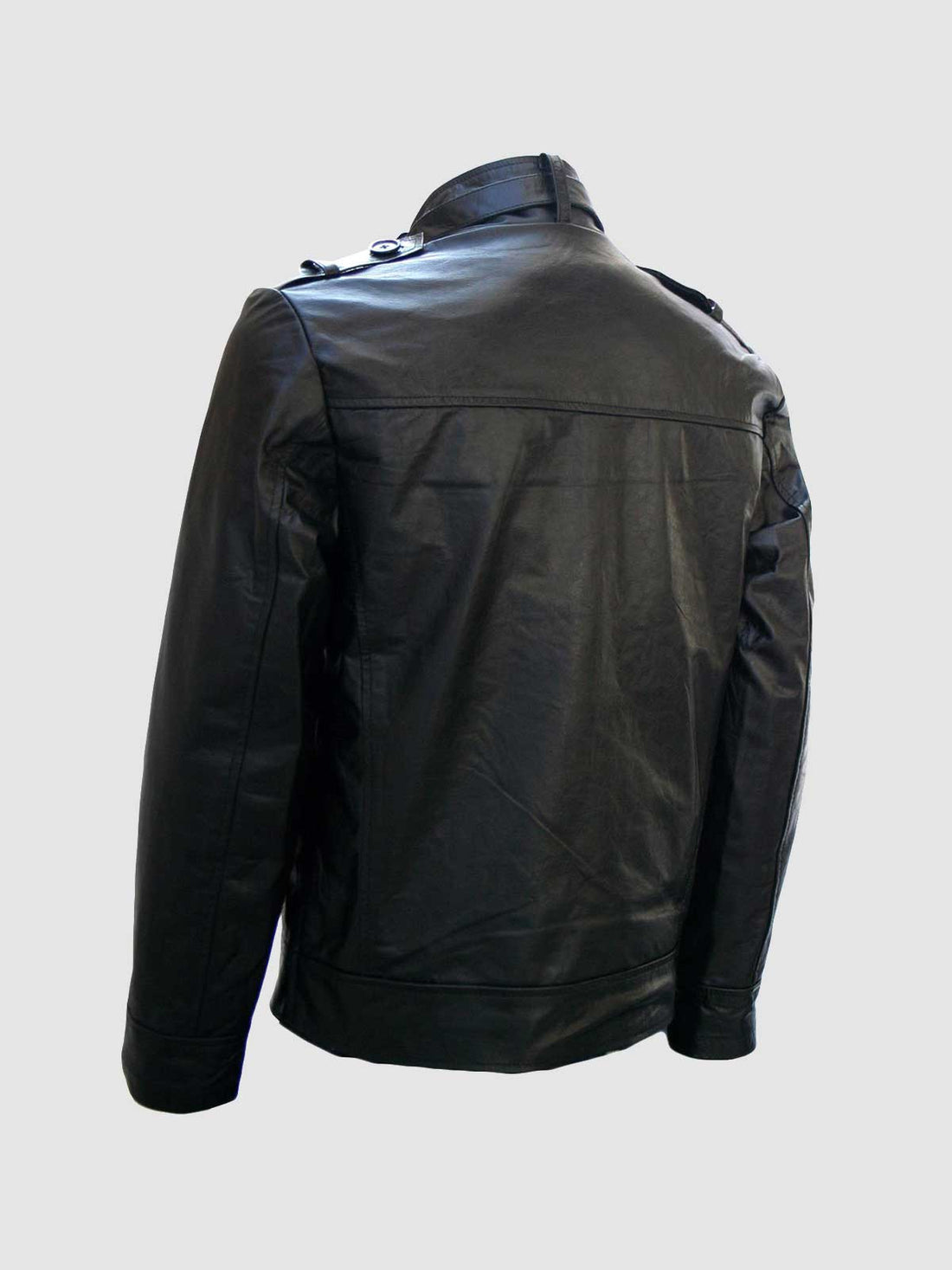 Men's Black Biker Leather Jacket – Motorcycle Casual Style